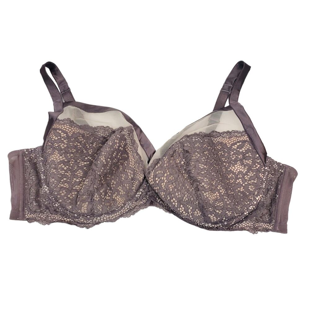 Cacique Lace Underwire Bra Mauve Size 46DD
